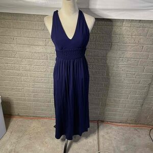 Maeve Navy Blue Midi Dress